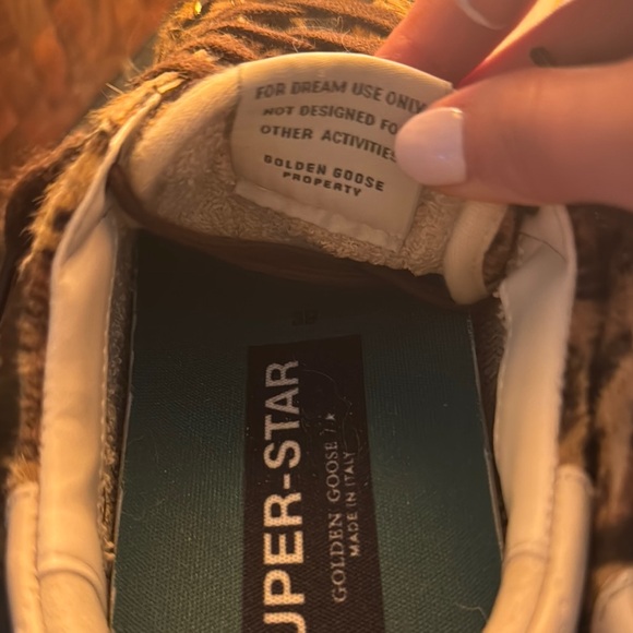 Golden Goose Leopard Print Calf Hair Superstar Sneakers - Picture 7 of 8